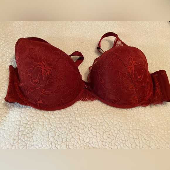 Auden 46D Elegant Lace Red Bra NWOT - Picture 2 of 6